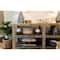 Hello Honey® 7.5" Black & White Ceramic Vase with Brown Reactive Glaze Accent